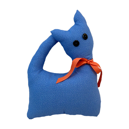 Blue Cat Pillow DIY Sewing and Craft Kit
